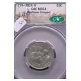 CAC MS64 MAYFLOWER QUARTER