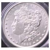 1885 CHOICE BU MORGAN DOLLAR