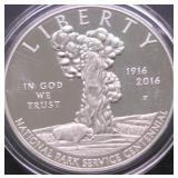 PROOF NATIONAL PARKS SILVER DOLLAR