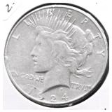 1924 PEACE DOLLAR XF