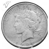 1922 D PEACE DOLLAR VF