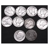 10 SILVER DIMES