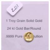 1 GRAIN 24 K GOLD