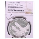2020 NGC PF70DC COOK ISLANDS 2 $ 1/2 OZ .999 SILVE