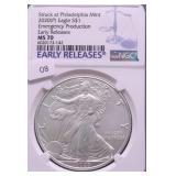 2020 NGC MS70 SILVER EAGLE