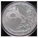 5 OZ .999 SILVER ATB QUARTER W BOX PAPERS