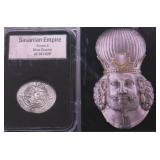 SASANIAN EMPIRE AD591 SILVER DRACHM