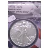 2023 ANACS MS70 SILVER EAGLE