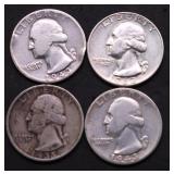 4 SILVER QUARTERS