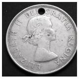 1964 CANADA SILVER DOLLAR HOLE
