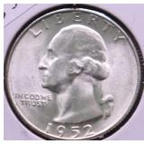 1952 S WASHINGTON QUARTER GEM