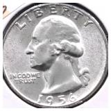 1956 GEM BU WASHINGTON QUARTER