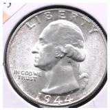 1944 S GEM BU WASHINGTON QUARTER