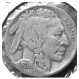 1936 D BUFFALO NICKEL VF