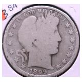 1899 BARBER HALF DOLLAR G