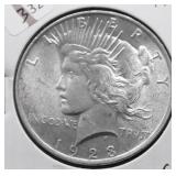 1923 CHOICE BU PEACE DOLLAR
