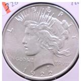 1922 PEACE DOLLAR AU