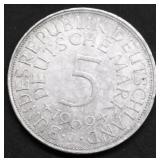 1969 GERMANY CHOICE BU SILVER 5 MARKS