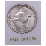 1955 GEM BU FRANKLIN  HALF DOLLAR