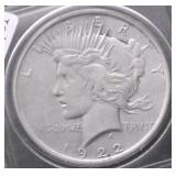 1922 PEACE DOLLAR XF
