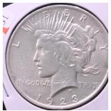 1923 PEACE DOLLAR AU