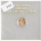14 K GOLD MINITURE GOLD EAGLE .5 GRAM