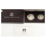 PROOF CONGRESS SILVER DOLLAR & HALF W BOX PAPERS