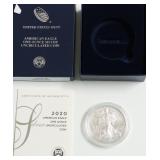 2020 W SILVER EAGLE W BOX PAPERS