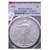 2021 PCGS MS70 SILVER EAGLE