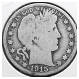 1915 S BARBER HALF DOLLAR G