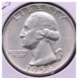 1956 D GEM BU WASHINGTON QUARTER