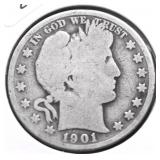 1901 BARBER HALF DOLLAR G