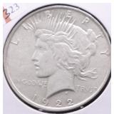 1922 PEACE DOLLAR AU