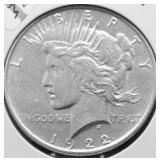 1922 PEACE DOLLAR AU