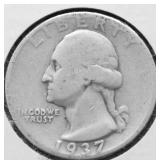 1937 WASHINGTON QUARTER F