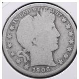 1906 D BARBER HALF DOLLAR G