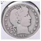 1914 D BARBER QUARTER G