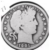 1901 BARBER HALF DOLLAR G