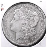 1921 S MORGAN DOLLAR VF