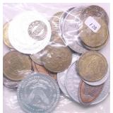BAG OF TOKENS AND COINS