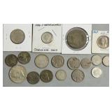 BAG OF US TOKENS AND MEDALS