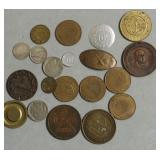 BAG OF TOKENS AND COINS
