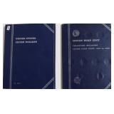 TWO WHITMAN COLLECTOR BOOKS  NO COINS