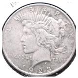 1923 PEACE DOLLAR VF