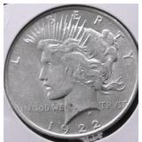 1922 PEACE DOLLAR XF