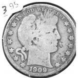 1909 BARBER HALF DOLLAR G