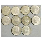 10 40 % SILVER HALF DOLLARS