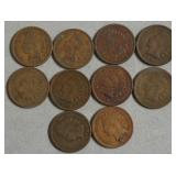 10 INDIAN HEAD CENTS