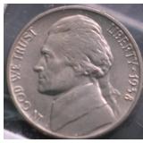 1938 GEM BU JEFFERSON NICKEL