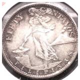 1944 S GEM BU US PHILIPPINES SILVER 50 CENTS